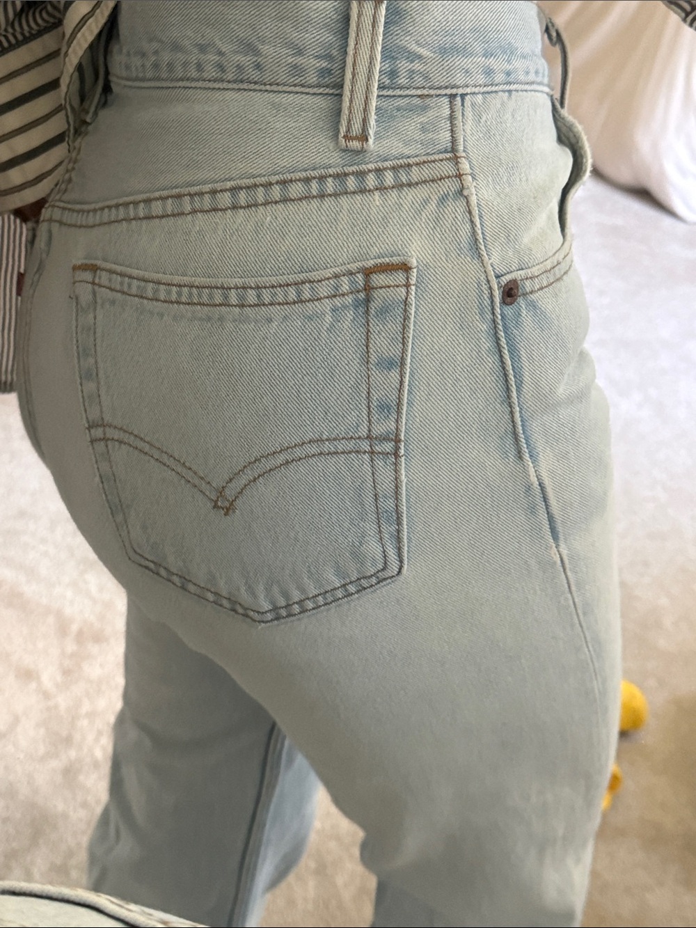 Levi’s vintage 80s made in USA 501 straight leg light wash denim jeans - Picture 7 of 13